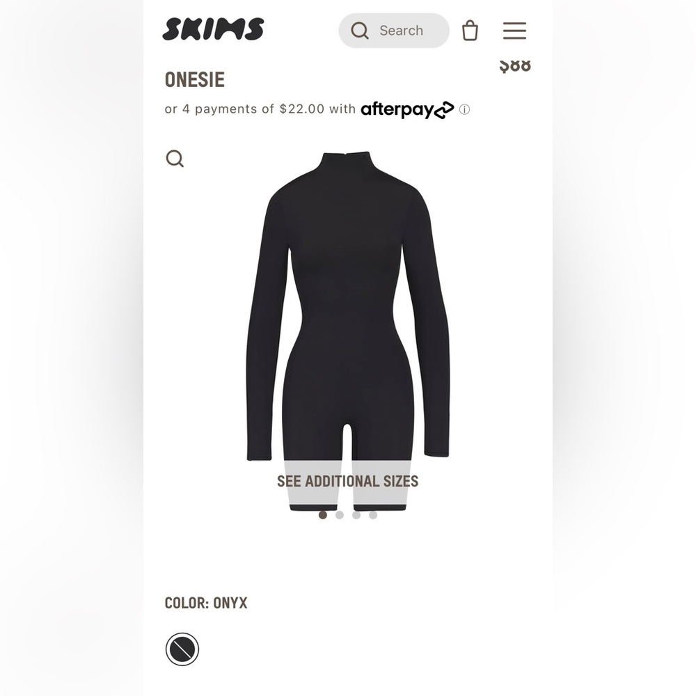 Skims ALL-IN-ONE LONG SLEEVE MID THIGH ONESIE